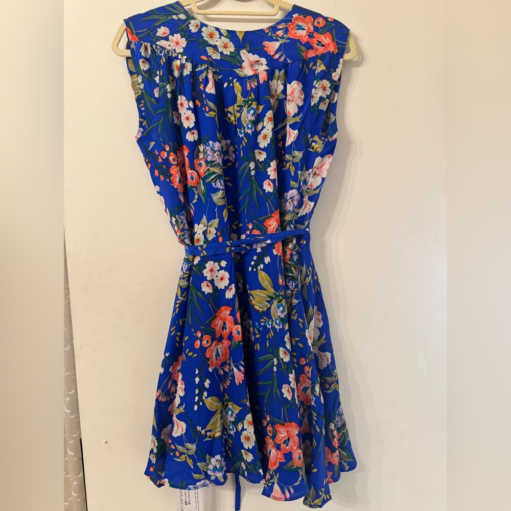 NWT Yumi Kim XS Amalfi Coast SoHo Mixer Silk Vibrant Blue Floral Mini Dress - Picture 11 of 16